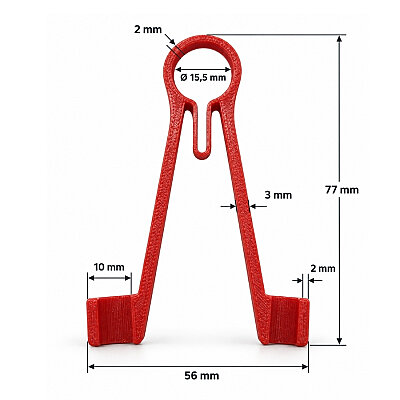 Multimeter Probe Holder - Red - 2