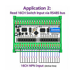 N4D3E16 16-Channel Bidirectional Digital I/O RS485 Modbus RTU Module - 4