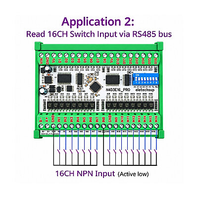 N4D3E16 16-Channel Bidirectional Digital I/O RS485 Modbus RTU Module - 4