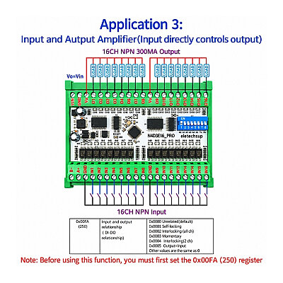 N4D3E16 16-Channel Bidirectional Digital I/O RS485 Modbus RTU Module - 5