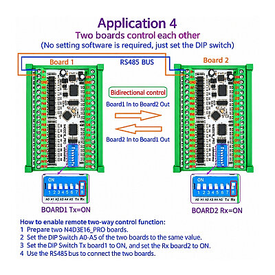 N4D3E16 16-Channel Bidirectional Digital I/O RS485 Modbus RTU Module - 6