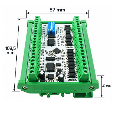 N4D3E16 16-Channel Bidirectional Digital I/O RS485 Modbus RTU Module - 7