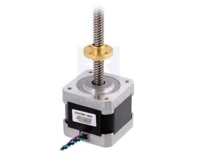 NEMA 17 18 cm Vidalı Milli Bipolar, 200 Adım, 42×38mm, 2.8V Step Motor - SY42STH38-1684A - 1