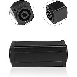 NL4FX 4-Pin Female-to-Female Speakon Coupler - Black - 2