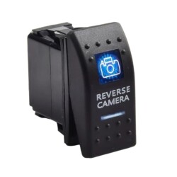 ON-OFF Blue Illuminated Switch 5-Pin 12V-24V - Reverse Camera