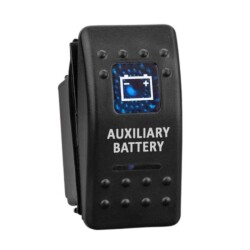 ON-OFF Red Light Switch 5-Pin 12V-24V - Auxillary Battery