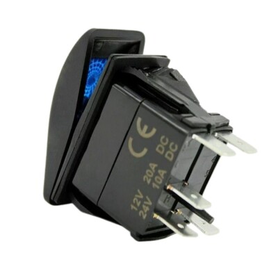 ON-OFF Mavi Işıklı Anahtar 5-Pin 12V-24V - Reverse Camera - 2