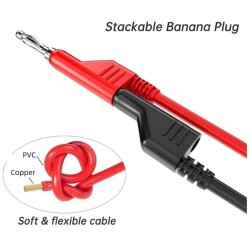 P1036 Multimeter Test Lead Cable Kit - Red/Black - 2