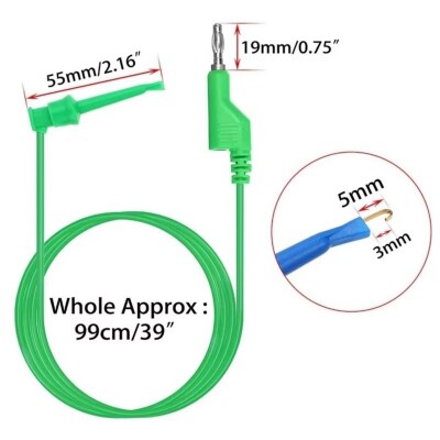P1045 Multimeter Test Lead Cable Kit - Red/Black/Yellow/Green/Blue - 2