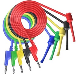 P1045 Multimeter Test Lead Cable Kit - Red/Black/Yellow/Green/Blue