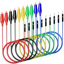 P1533 Male Jumper Cable - Alligator Clip Converter Cable - 10 Pieces