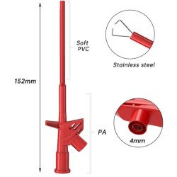 P5004 Hook Type Test Probe - Red/Black - 2
