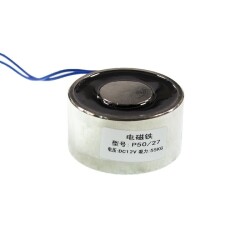 P50/27 12V Elektromıknatıs - 50kg Elektro Manyetik Tutucu