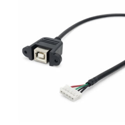 Panel Type USB-B Male - MX 1.25 5-Pin Female Motherboard Cable - 2