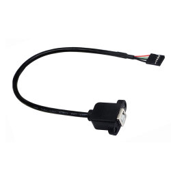 Panel Type USB-B Male to Dupont 5-Pin Female Motherboard Cable - 2