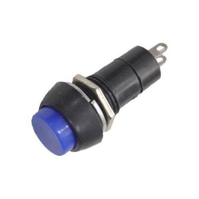PBS-11B 12mm Spring Push Button - Blue - 1