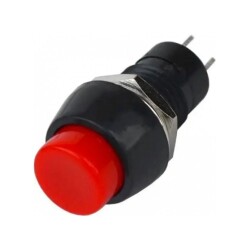 PBS-20B 12mm Yaylı Kısa Push Buton - Kırmızı - 1