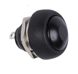 PBS-33B 12mm Push Button - Black