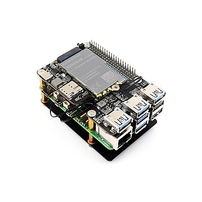 PCIe to M.2 4G/5G and USB 3.2 Raspberry Pi HAT - 1