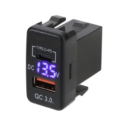 PD Type-C + QC3.0 Car Charger Socket