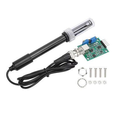 PH0-14 PH Value Detection Sensor Module + PH Electrode Probe - 1