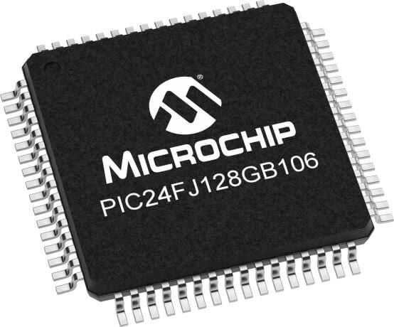 PIC24FJ128GB106 I/PT SMD TQFP-64 16-Bit 32MHz Mikrodenetleyici