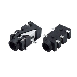 PJ-327F 3.5mm Stereo SMD Jack Dişi - Siyah