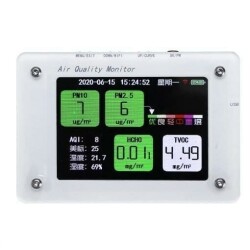 PM2.5 TVOC CO2 HCHO AQI Air Quality Monitor - B2