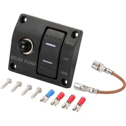 PN-AB2 3-Konumlu Auto-OFF-Manual Sintine Pompası Switch Paneli