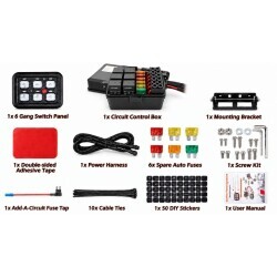 PN-SR6U6G 6-Gang Switch Panel Set with Relay Control System - 2