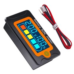 PZEM-009 8-100V Digital Battery Voltage Capacity Indicator - Orange