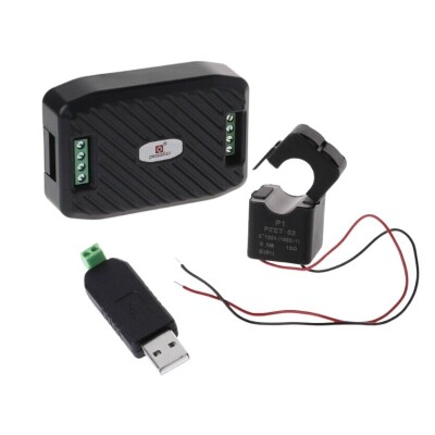 PZEM-016 AC 100A RS485 Modbus Power Consumption Meter + Split CT + USB - 1