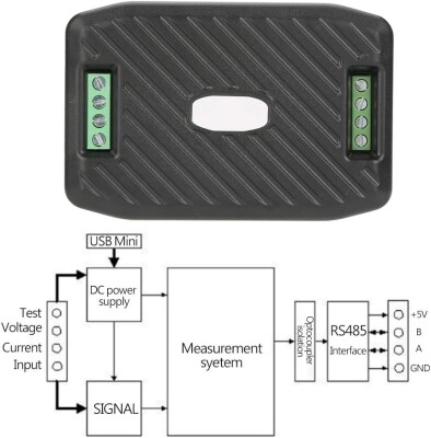 PZEM-017 0-300V 100A DC Güç İletişim Modülü + 100A Şönt + USB-RS485 - 3