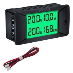 PZEM-025 0-300V 50A Voltmetre Ampermetre - Batarya Kapasite Yöneticisi