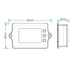 PZEM-037 8-120V 100A Voltmeter Ammeter - Battery Capacity Manager + 100A Shunt + 2m USB Cable - 4