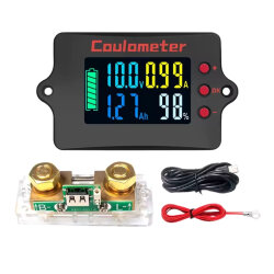 PZEM-037 8-120V 300A Voltmeter Ammeter - Battery Capacity Manager + 300A Shunt + 2m USB Cable