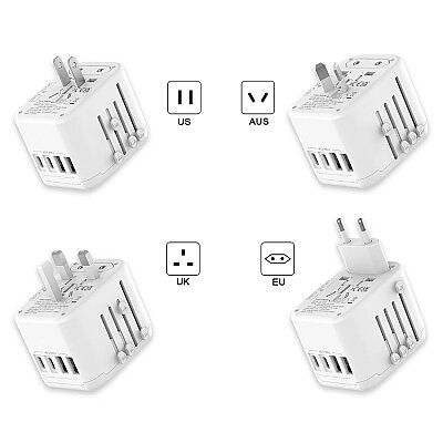 QL-212PQ Universal Çok Fonksiyonlu Seyahat Adaptörü 2x 18W QC + 2x 20W PD - Beyaz - 3