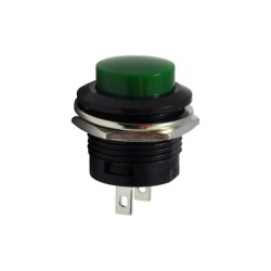 R13-507 16mm Spring Push Button - Green