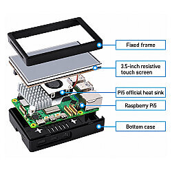 Raspberry Pi 5 3.5-inch 320x480 Display and Case - 2