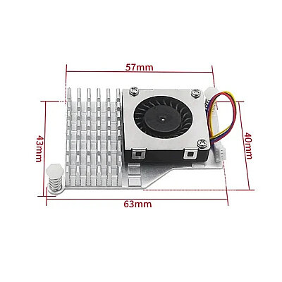 Raspberry Pi 5 Aktif Soğutucu - Gümüş - 3