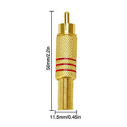 RCA Metal Erkek Konnektör - Kırmızı - 2