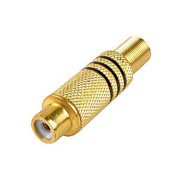 RCA Metal Female Connector - Black - 1
