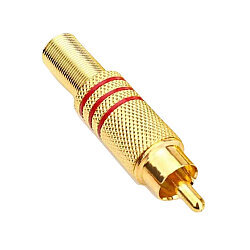 RCA Metal Male Connector - Red - 1