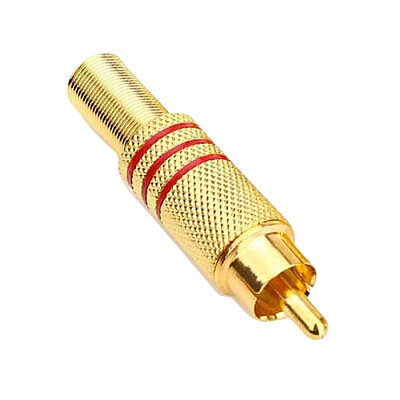 RCA Metal Male Connector - Red - 1