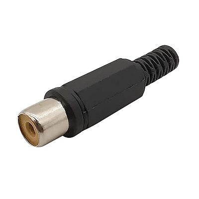 RCA Plastic Female Connector - Black - 1