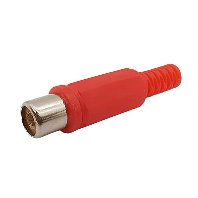 RCA Plastic Female Connector - Red - 1