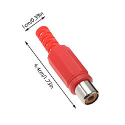 RCA Plastic Female Connector - Red - 2