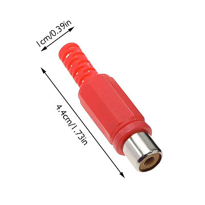 RCA Plastik Dişi Konnektör - Kırmızı - 2