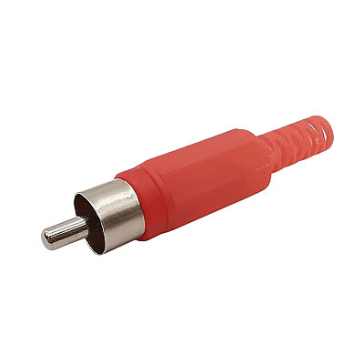 RCA Plastik Erkek Konnektör - Kırmızı - 1