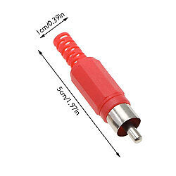 RCA Plastik Erkek Konnektör - Kırmızı - 2